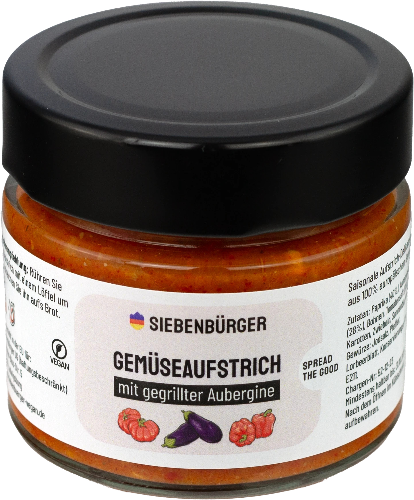 Siebenbürger Gemüseaufstrich mit gegrillter Aubergine